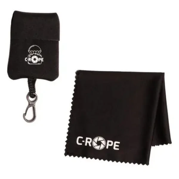 C-ROPE Čistiaca utierka s neoprénovým puzdrom čierna / Čistiaca utierka / Mikrovlákno / Univerzálna (CRP-MFT-SGL-BLK-2)