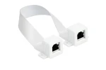 Alcasa 8055-F23QW biela / Sieťová priechodka RJ-45 / Plochá / 0,3 m (8055-F23QW)