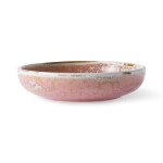 HK living Hlboký porcelánový tanier Rustic Pink 19 cm