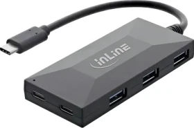 InLine Hub 35398 čierna / USB hub / 2x USB-C / 3x USB-A 3.2 Gen1 (35398)