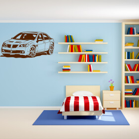 Veselá Stena Samolepka Pretekárske auto Farba: hnědá, Veľkosť: 60 x 30 cm