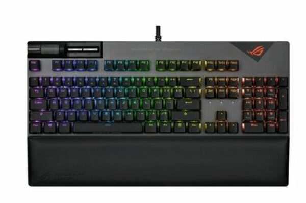 ASUS ROG Strix Flare II (DE) čierna / Herná klávesnica / USB-A 2.0 / ROG NX RED / PBT / RGB / DE layout (90MP02D6-BKDA01)