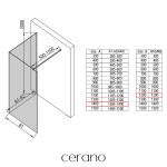 CERANO - Sprchová zástena Walk-in Onyx Corner Cube Ľ/P - 8 mm - hranatá vzpera - chróm, bronzové sklo - 140x120x200 CER-688408