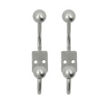 House Doctor Kovový háčik Ball Silver Finish – set 2 ks