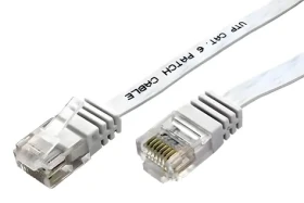 Goobay 95156 biela / Patch kábel / Cat6 U/UTP plochý / 10 m / RJ-45 (95156)