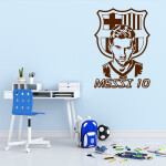 Veselá Stena Samolepka Lionel Messi 10 Farba: modrá, Veľkosť: 60 x 42 cm
