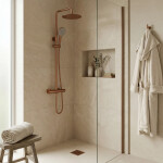 REA - Sprchová sada bez výtoku s termostatom Lungo Copper Brush REA-P6734