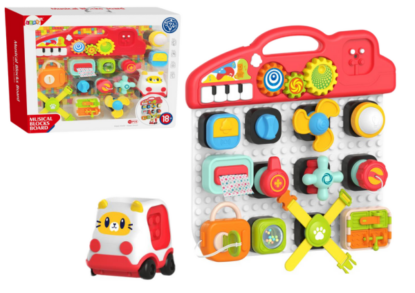 Mamido Zmyslová tabuľa pre deti Interaktívny vzdelávací panel s klavírom 15 dielov