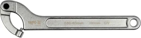YATO YT-01677 / Hákový kľúč s okrúhlym kĺbovým čapom / 50 - 80 mm (YT-01677)