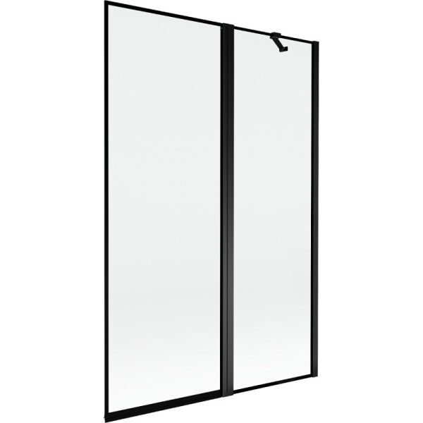 MEXEN - MIST vaňová zástena 120x150 cm 6mm f+s, čierna, okraj, pravá 8A9-120-011-70-70-P