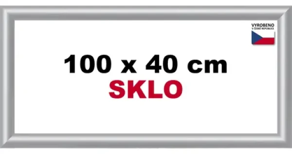 BFHM Plastový rám na puzzle 100x40 cm strieborný