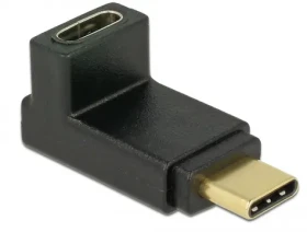 DeLock Adaptér SuperSpeed USB 10 Gbps (USB 3.1 Gen 2) USB Type-C™ samec Port samica čierna / pravouhlý hore dole (65914-D)