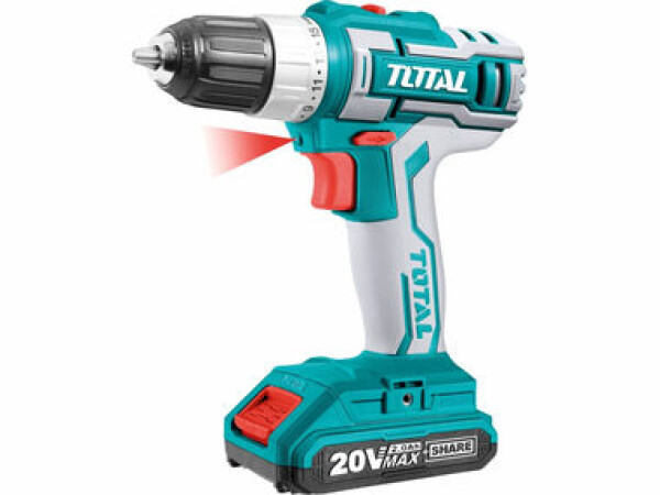 TOTAL-TOOLS TDLI2002 / Aku vŕtací skrutkovač / 20V / 1500 ot-min / 2x aku (TDLI2002)