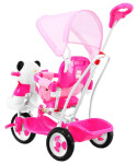 Mamido Detská trojkolka Panda so zvukovými efektmi ružová