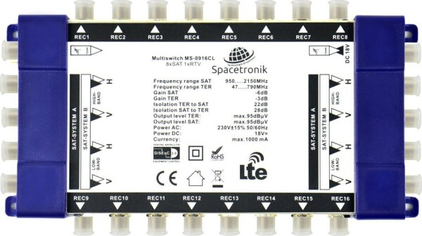 Spacetronik Multiswitch Spacetronik Pro Series MS-0916CL 9/16C