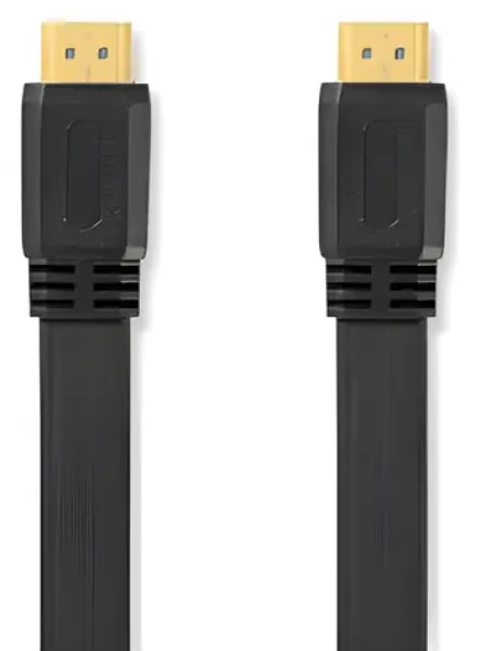 Nedis čierna / Kábel HDMI / High Speed / Ethernet / 4K 30 Hz / 10,2 Gbps / 3 m / Plochý (CVGP34100BK30)