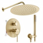 REA - Podomietková sprchová sada Foss Clif Brush Gold + BOX REA-P5647