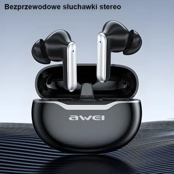 Awei T50 čierna / Bezdrôtové slúchadlá / TWS / Bluetooth 5.3 / dobíjacie púzdro (T50)