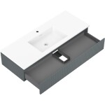 MEXEN/S - Rivel kúpeľňová skrinka 120 cm s umývadlom Otis, 1 šuplík, reliéf, grafit mat/biela mat - 91A20-12023-1-BF66-W18M0 91A20-12023-1-BF66-W18M01