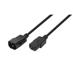 LogiLink VDE čierna / Predlžovací napájací kábel / IEC C14 - C13 / 3 m / 250 V, 10 A (CP110)