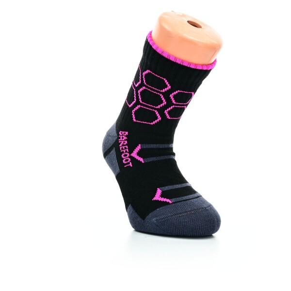 Little Shoes Ponožky šport hexagon kids bf black pink, 2 páry Veľkosť ponožiek: 20-24 EU EUR