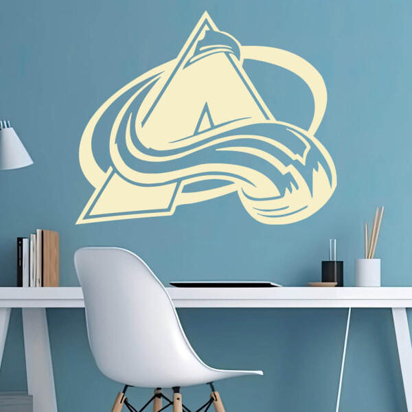 Veselá Stena Samolepka Hokejový tím Colorado Avalanche Farba: béžová, Veľkosť: 80 x 65 cm