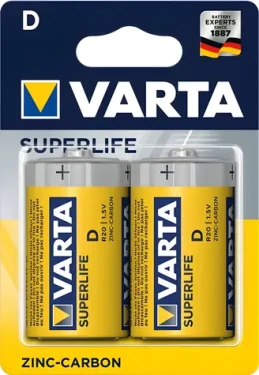 Varta Superlife Mono D R20 / Batéria / 1,5 V / Zinko-uhlíková / 2 ks / Blister (02020101412)