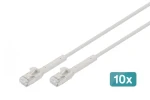 Digitus CAT 6A šedá / Patch kábel / F/FTP / RJ-45 / 0,3 m / 10 ks (DK-1632-A-003B-10)