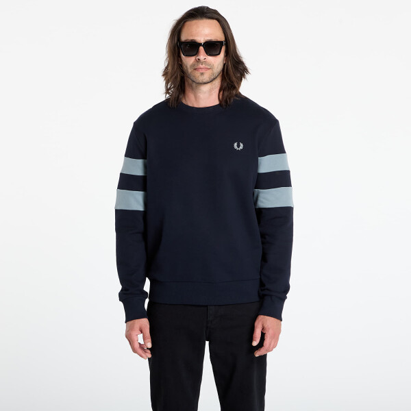 Mikina FRED PERRY Peached Tipped Sleeve Sweatshirt Navy L