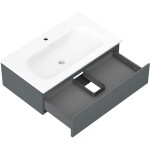 MEXEN/S - Orio kúpeľňová skrinka 80 cm s umývadlom Vela, 1 šuplík, grafit mat/biela mat 91A10-08023-1-BF66-W23M01