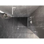 MEXEN/S - Lunar-B L sprchový kút dvere krídlové pravá 70 x 70, transparent, biela 832L-070-070-20-00-P