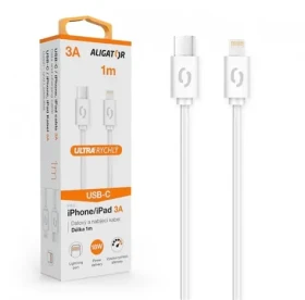 Aligator Dátový kábel POWER 3A USB-C - Lightning 1m biela (DATKP34)
