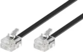 MicroConnect Modulárny kábel RJ11 6P/4C 6m čierna (MPK186)