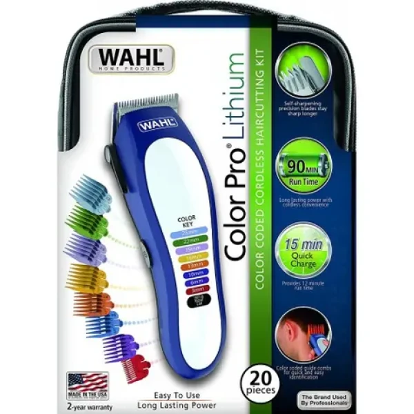 Wahl 79600-3716 Color Pro Lithium / zastrihávač / Šírka čepele: 46 mm / min. 1mm / 10 nástavcov (WHL-79600-3716)