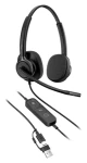 HP Poly Mission 425 čierna / Slúchadlá s mikrofónom / USB-C/A / Stereo / MS Teams (C01B6A6#AC3)
