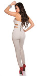 Sexy Koucla bandeau jumpsuit rhinestones