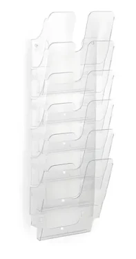 Durable FLEXIPLUS 6 transparentný / Nástenný stojan na letáky / A4 / 6 priehradok (1700008401)