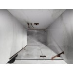 MEXEN/S - Lunar sprchové dvere krídlové pravé 110, transparent, ružové zlato 834-110-000-60-00-P