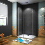 H K - Štvorcový sprchovací kút MELODY B5 90x90 cm s jednokrídlovými dverami s pevnou stenou SE-MELODYB59090