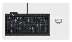 Keysonic KSK-3010ELC čierna / Mini klávesnica / USB / QWERTZ DE / 78 kláves / Podsvietenie LED (60962)