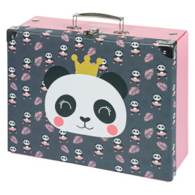 BAAGL Skladací školský kufrík Panda s kovaním / 32.5 x 10.5 x 26 cm (A-33181)