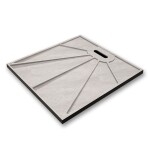 H K - BLACK STAR sprchová vanička z liateho mramoru, štvorec, 90x90x3 cm SE-BLACKSTAR9090SET