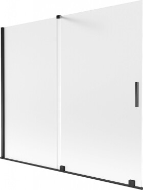 MEXEN/S - Velar dvojkrídlová posuvná vaňová zástena 180 x 150, dekor, čierna 896-180-000-31-70