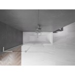 MEXEN/S - Velar L dvojkrídlová posuvná vaňová zástena 120 x 150, transparent, nikel kartáčovaný 896-120-003-01-97