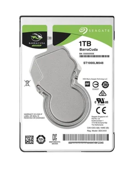 Seagate BarraCuda 1TB / Interný / 2.5 / SATA III / 128MB cache / 5400rpm / 2y (ST1000LM048)