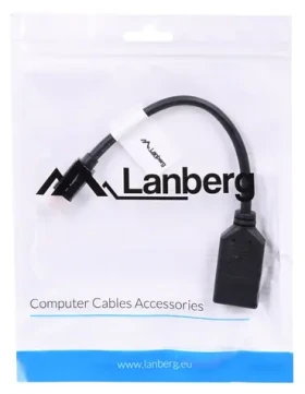 Lanberg AD-0003-BK čierna / Redukcia / Mini DisplayPort (M) na DisplayPort (F) / 1920×1200 / 60 Hz (AD-0003-BK)