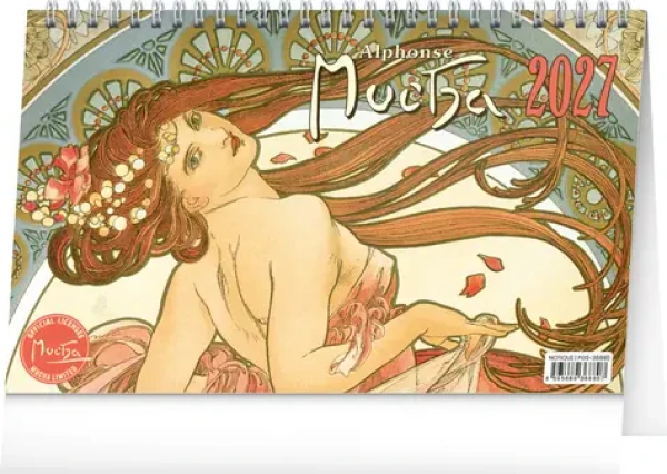 NOTIQUE Stolný kalendár Alfons Mucha 2027 / Stolný kalendár / 23,1 x 14,5 cm