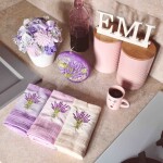 EMI Utierky vaflové na riad levanduľa set