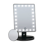 RIO 21 LED Touch Dimmable Cosmteic Mirror / Kompaktné kozmetické zrkadlo / 1x a 10x zväčšenie / stmievacie (RIO-MMSP)