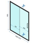 REA/S - Sprchovací kút Rapid Slide Dvere: 110 x Sprchová zástena: 80 KPL-09877